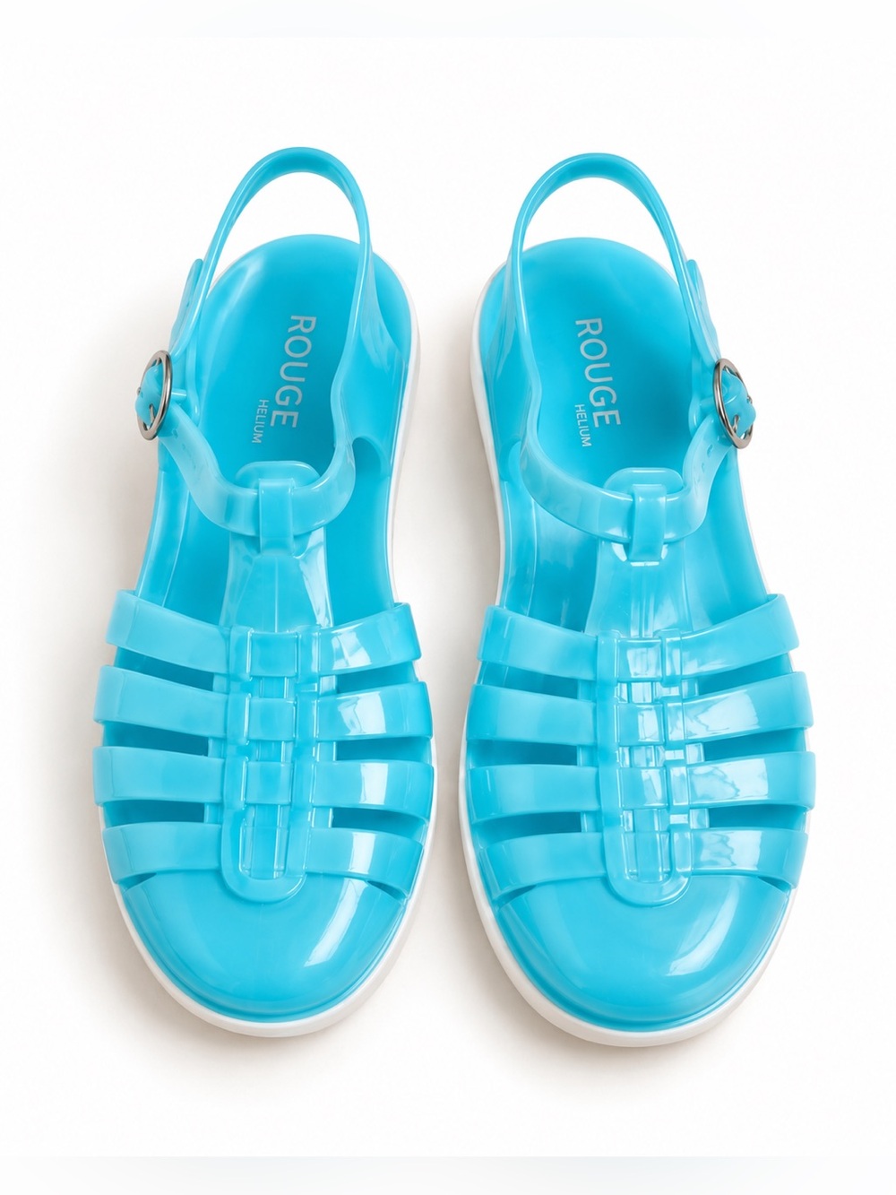 Rouge Helium Women’s Turquoise Jelly Fisherman Sandals Size 9